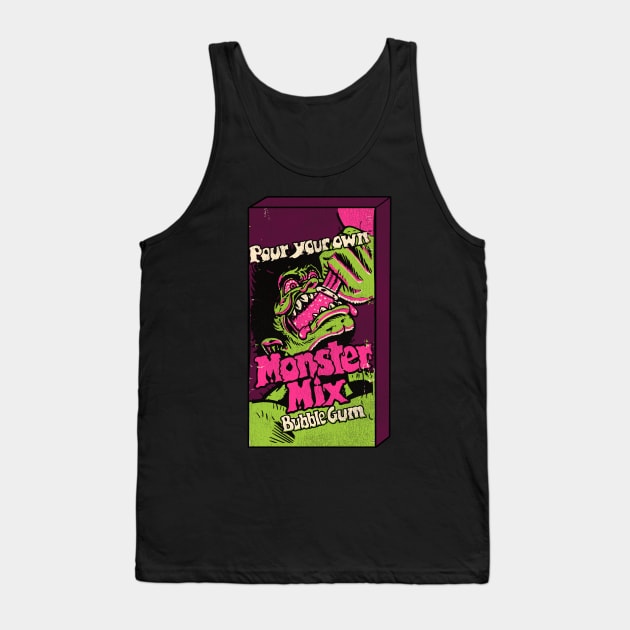 Monster Mix 70s Candy Bubble Gum Tank Top by darklordpug